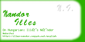 nandor illes business card